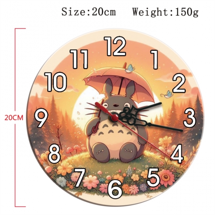 TOTORO Anime print alarm clock wall clock personality clock packaging size 25X25X4cm