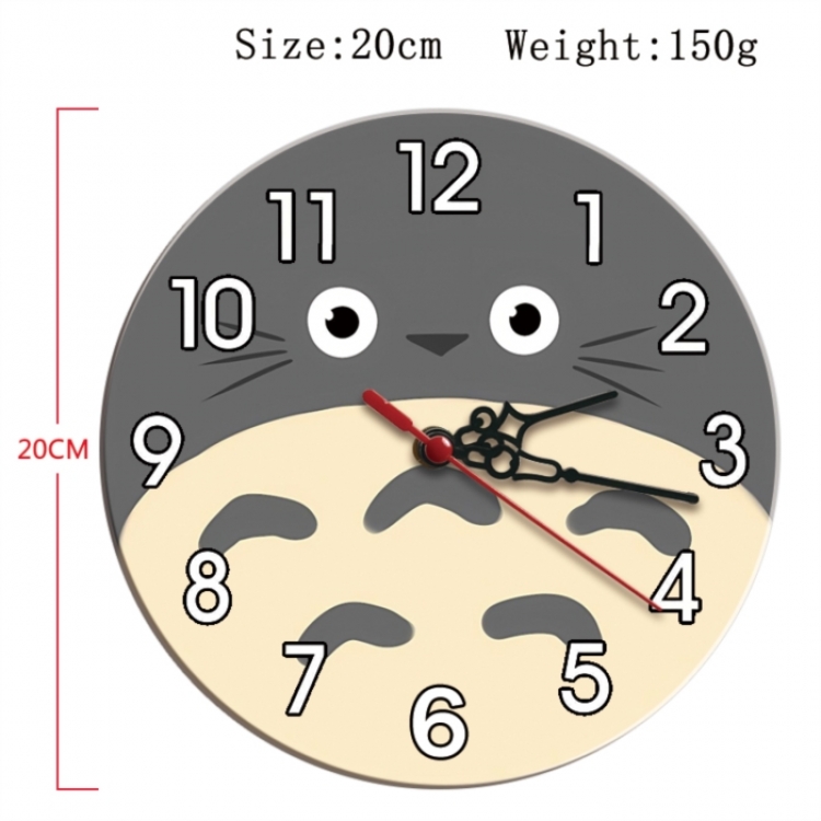 TOTORO Anime print alarm clock wall clock personality clock packaging size 25X25X4cm