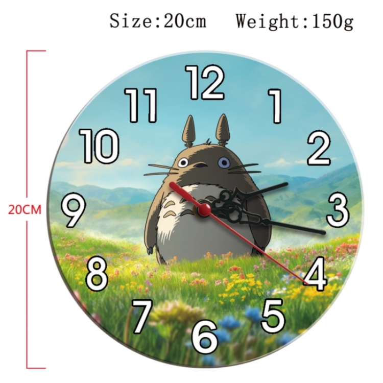 TOTORO Anime print alarm clock wall clock personality clock packaging size 25X25X4cm