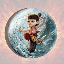 Nezha Anime tinplate brooch ba...