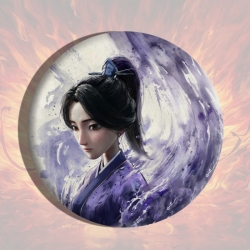 Nezha Anime tinplate brooch ba...