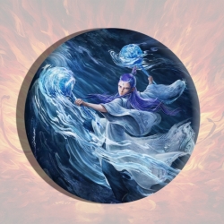 Nezha Anime tinplate brooch ba...