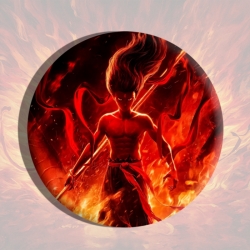 Nezha Anime tinplate brooch ba...