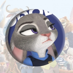 Zootopia Anime tinplate brooch...