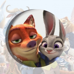 Zootopia Anime tinplate brooch...