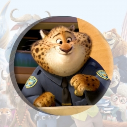Zootopia Anime tinplate brooch...