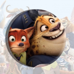 Zootopia Anime tinplate brooch...