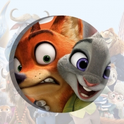 Zootopia Anime tinplate brooch...