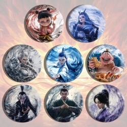 Nezha Anime tinplate brooch ba...