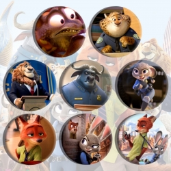 Zootopia Anime tinplate brooch...
