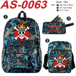 One Piece Anime canvas backpac...