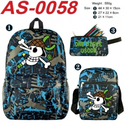 One Piece Anime canvas backpac...
