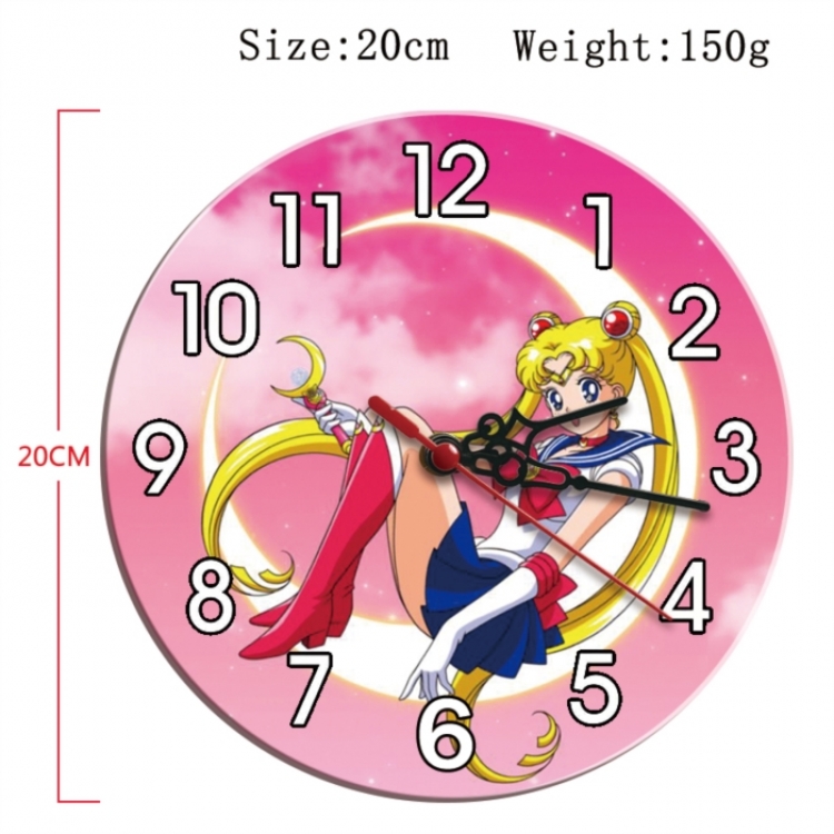 sailormoon Anime print alarm clock wall clock personality clock packaging size 25X25X4cm