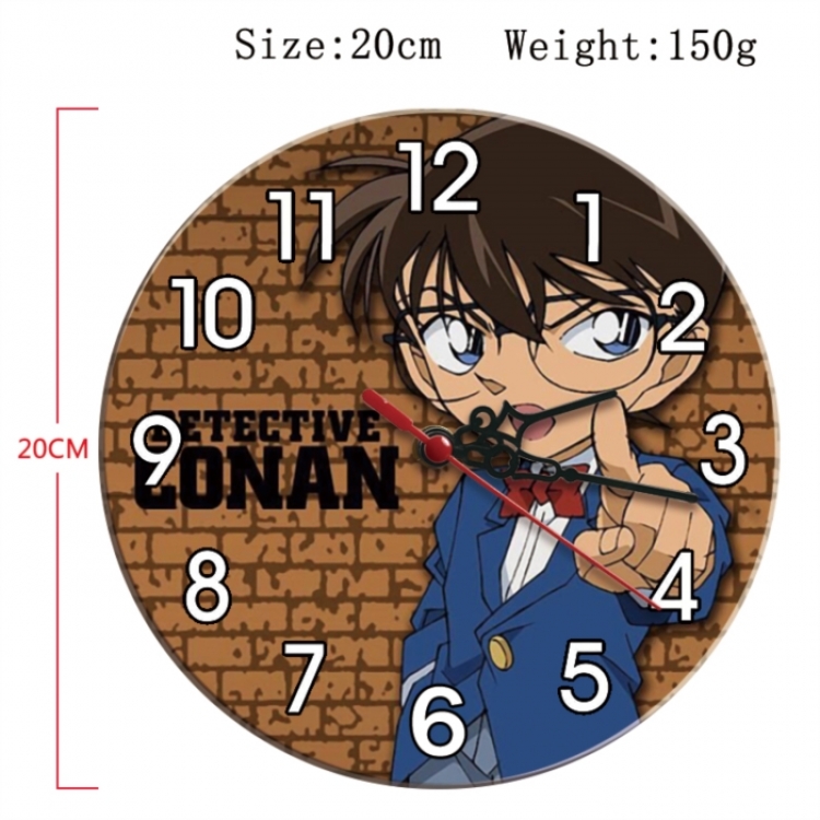 Detective conan Anime print alarm clock wall clock personality clock packaging size 25X25X4cm