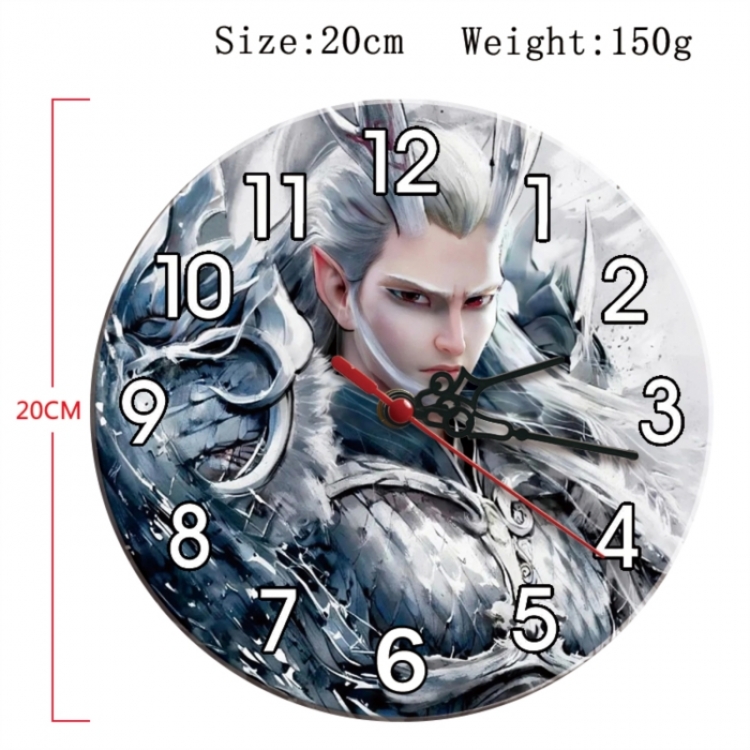 Nezha Anime print alarm clock wall clock personality clock packaging size 25X25X4cm