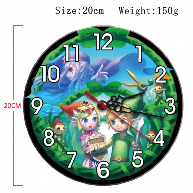 The Legend of Zelda Anime print alarm clock wall clock personality clock packaging size 25X25X4cm