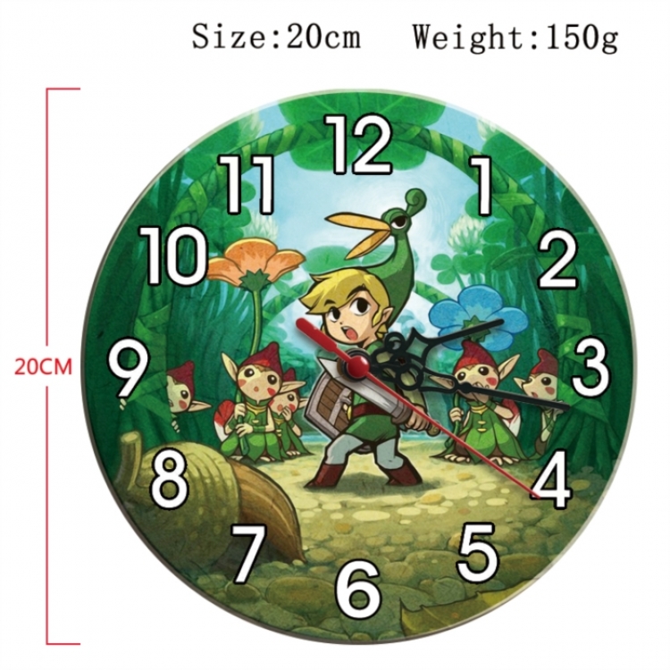 The Legend of Zelda Anime print alarm clock wall clock personality clock packaging size 25X25X4cm