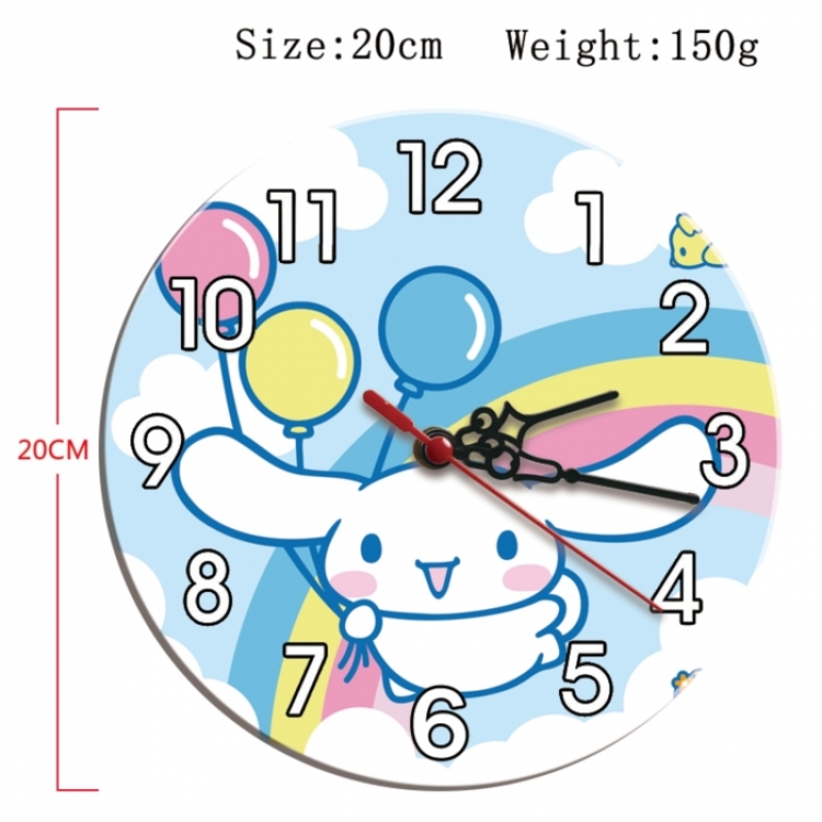 sanrio Anime print alarm clock wall clock personality clock packaging size 25X25X4cm