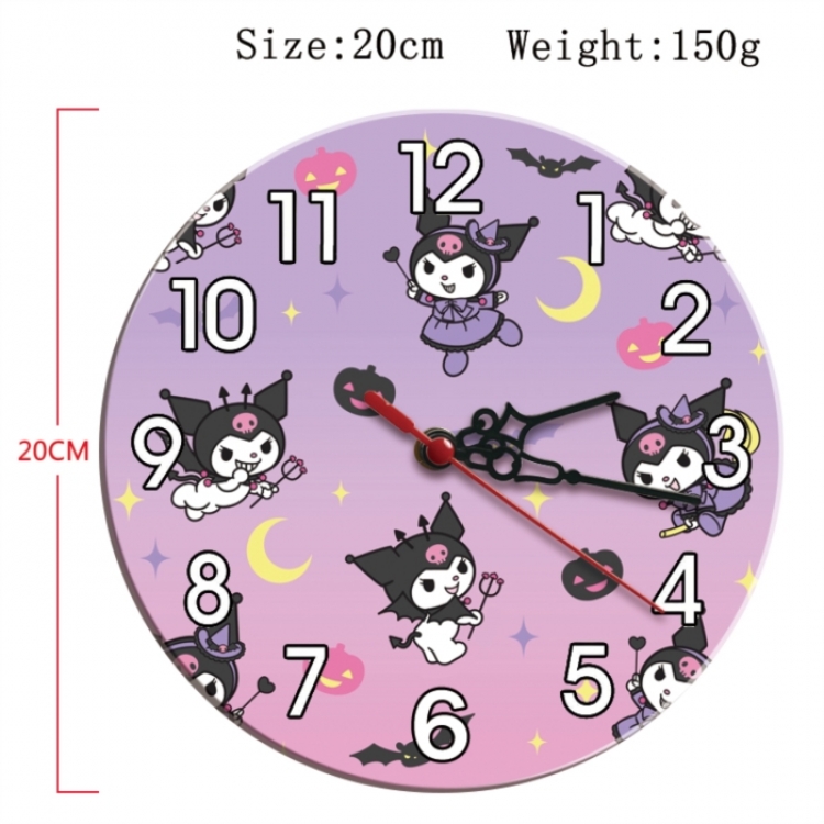 sanrio Anime print alarm clock wall clock personality clock packaging size 25X25X4cm