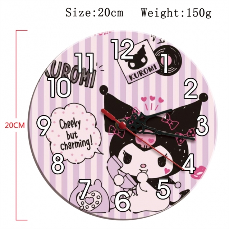 sanrio Anime print alarm clock wall clock personality clock packaging size 25X25X4cm