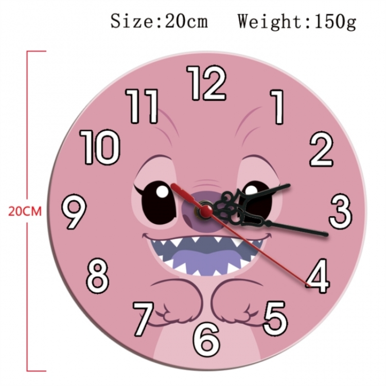 Lilo & Stitch Anime print alarm clock wall clock personality clock packaging size 25X25X4cm