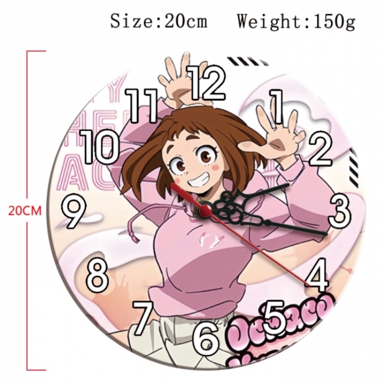 My Hero Academia Anime print alarm clock wall clock personality clock packaging size 25X25X4cm