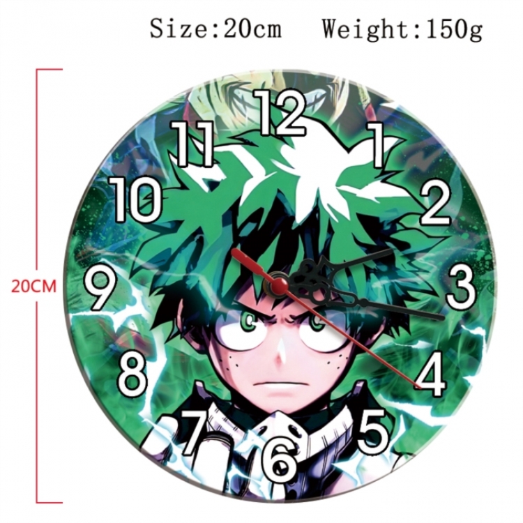 My Hero Academia Anime print alarm clock wall clock personality clock packaging size 25X25X4cm