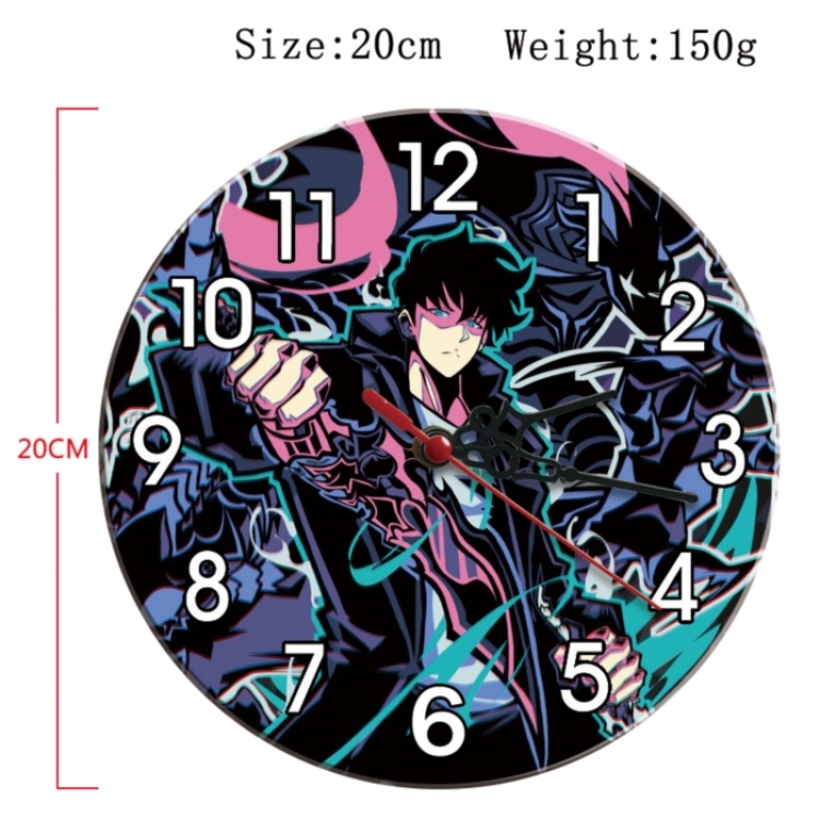 Solo Leveling:Arise Anime print alarm clock wall clock personality clock packaging size 25X25X4cm
