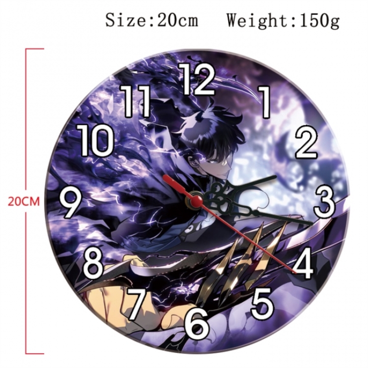 Solo Leveling:Arise Anime print alarm clock wall clock personality clock packaging size 25X25X4cm