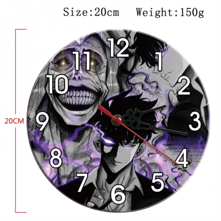 Solo Leveling:Arise Anime print alarm clock wall clock personality clock packaging size 25X25X4cm