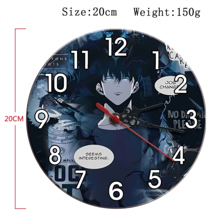 Solo Leveling:Arise Anime print alarm clock wall clock personality clock packaging size 25X25X4cm