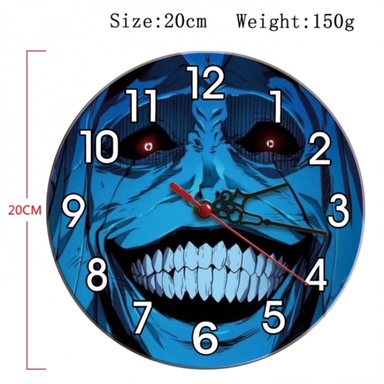 Solo Leveling:Arise Anime print alarm clock wall clock personality clock packaging size 25X25X4cm