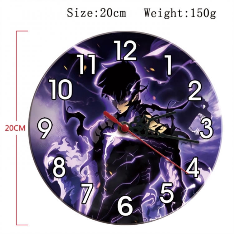 Solo Leveling:Arise Anime print alarm clock wall clock personality clock packaging size 25X25X4cm