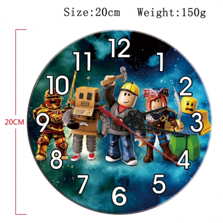 Roblox Anime print alarm clock wall clock personality clock packaging size 25X25X4cm