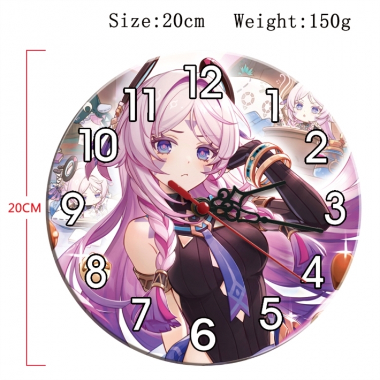 Genshin Impact Anime print alarm clock wall clock personality clock packaging size 25X25X4cm