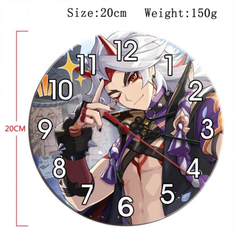 Genshin Impact Anime print alarm clock wall clock personality clock packaging size 25X25X4cm