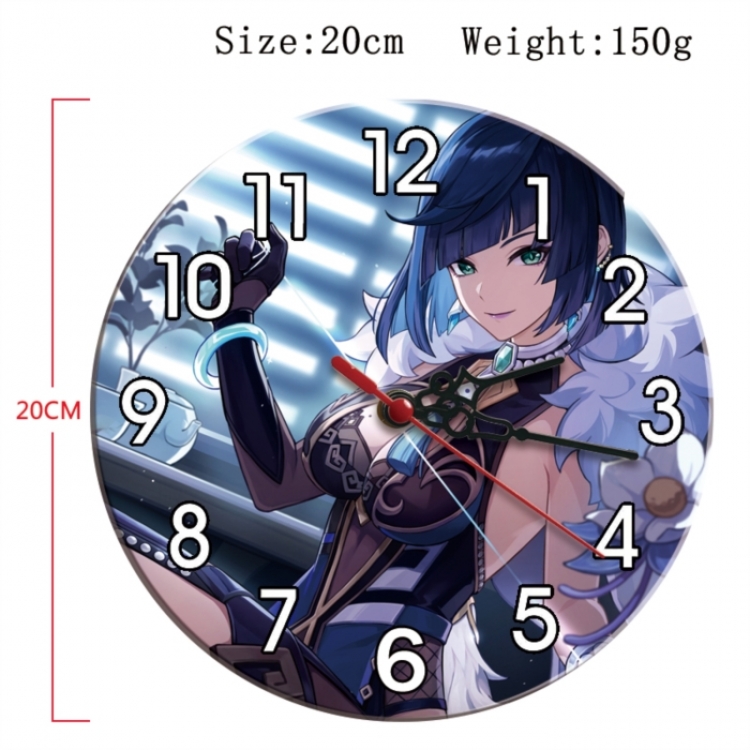 Genshin Impact Anime print alarm clock wall clock personality clock packaging size 25X25X4cm