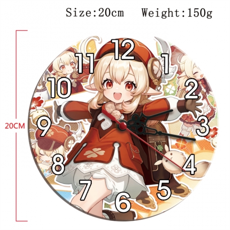Genshin Impact Anime print alarm clock wall clock personality clock packaging size 25X25X4cm