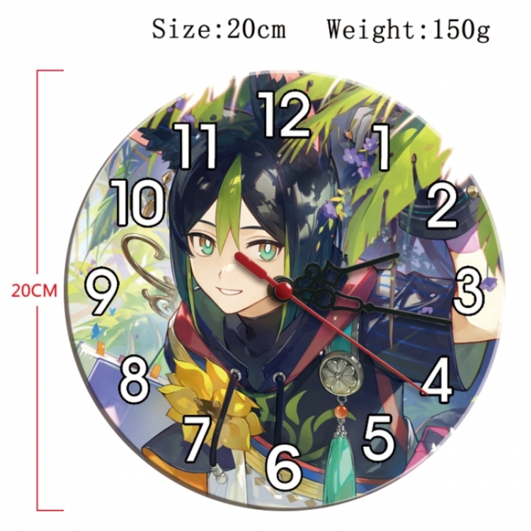 Genshin Impact Anime print alarm clock wall clock personality clock packaging size 25X25X4cm