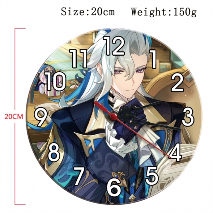 Genshin Impact Anime print alarm clock wall clock personality clock packaging size 25X25X4cm