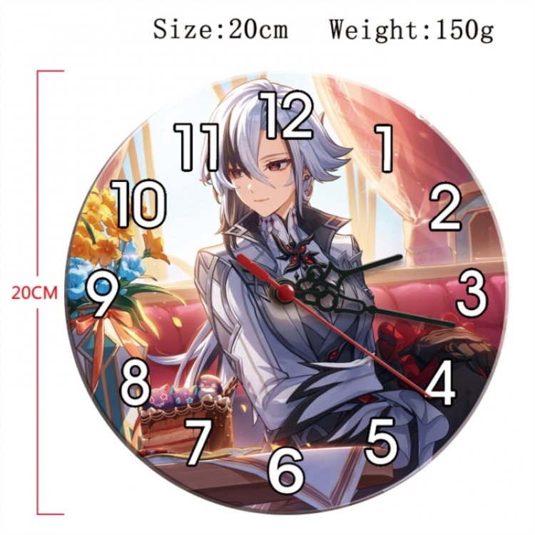 Genshin Impact Anime print alarm clock wall clock personality clock packaging size 25X25X4cm