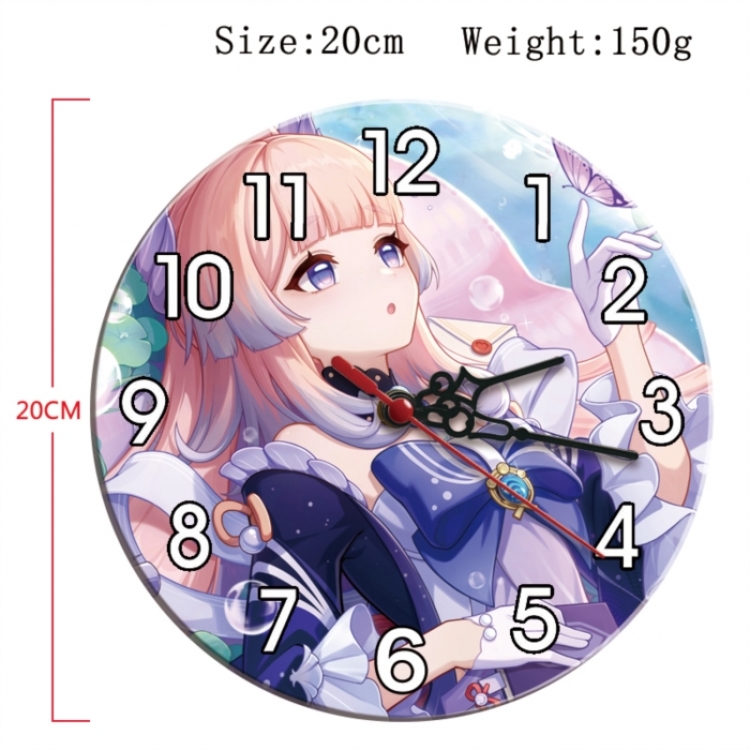 Genshin Impact Anime print alarm clock wall clock personality clock packaging size 25X25X4cm