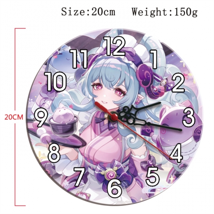 Genshin Impact Anime print alarm clock wall clock personality clock packaging size 25X25X4cm
