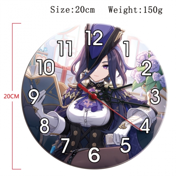 Genshin Impact Anime print alarm clock wall clock personality clock packaging size 25X25X4cm