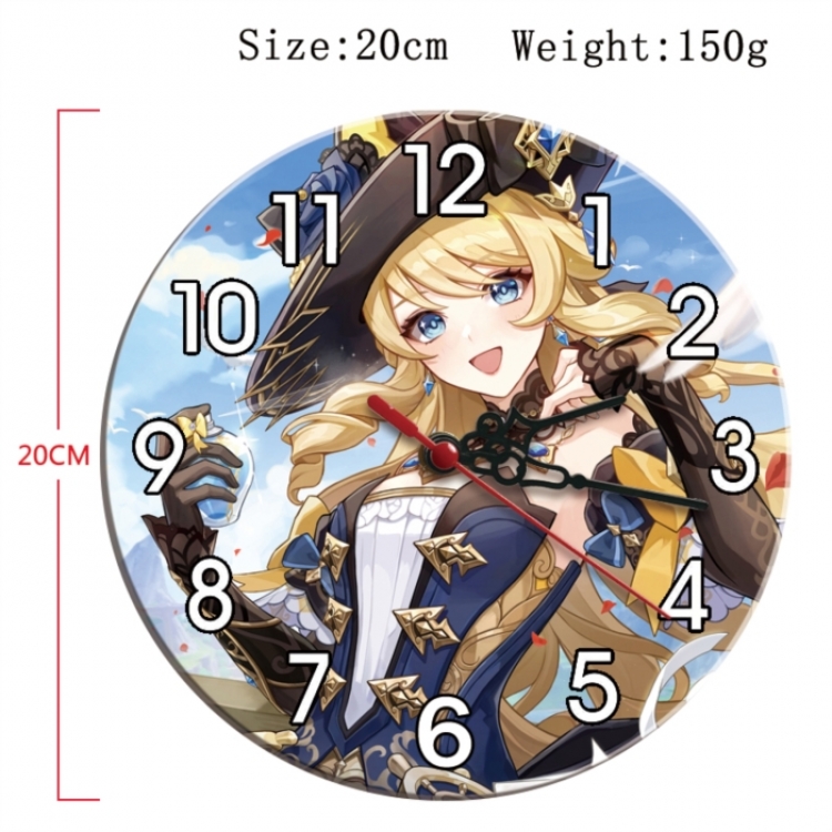Genshin Impact Anime print alarm clock wall clock personality clock packaging size 25X25X4cm
