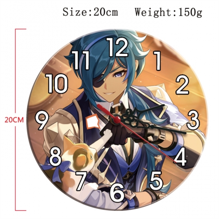 Genshin Impact Anime print alarm clock wall clock personality clock packaging size 25X25X4cm