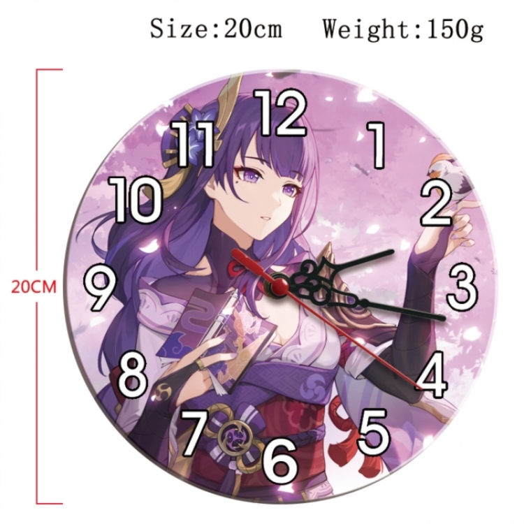 Genshin Impact Anime print alarm clock wall clock personality clock packaging size 25X25X4cm