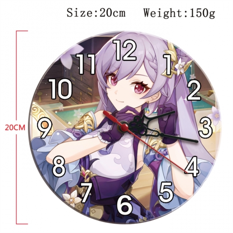 Genshin Impact Anime print alarm clock wall clock personality clock packaging size 25X25X4cm