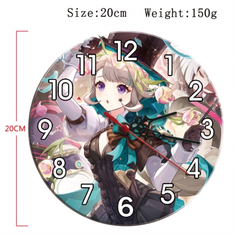 Genshin Impact Anime print alarm clock wall clock personality clock packaging size 25X25X4cm