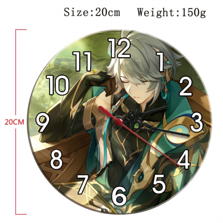 Genshin Impact Anime print alarm clock wall clock personality clock packaging size 25X25X4cm